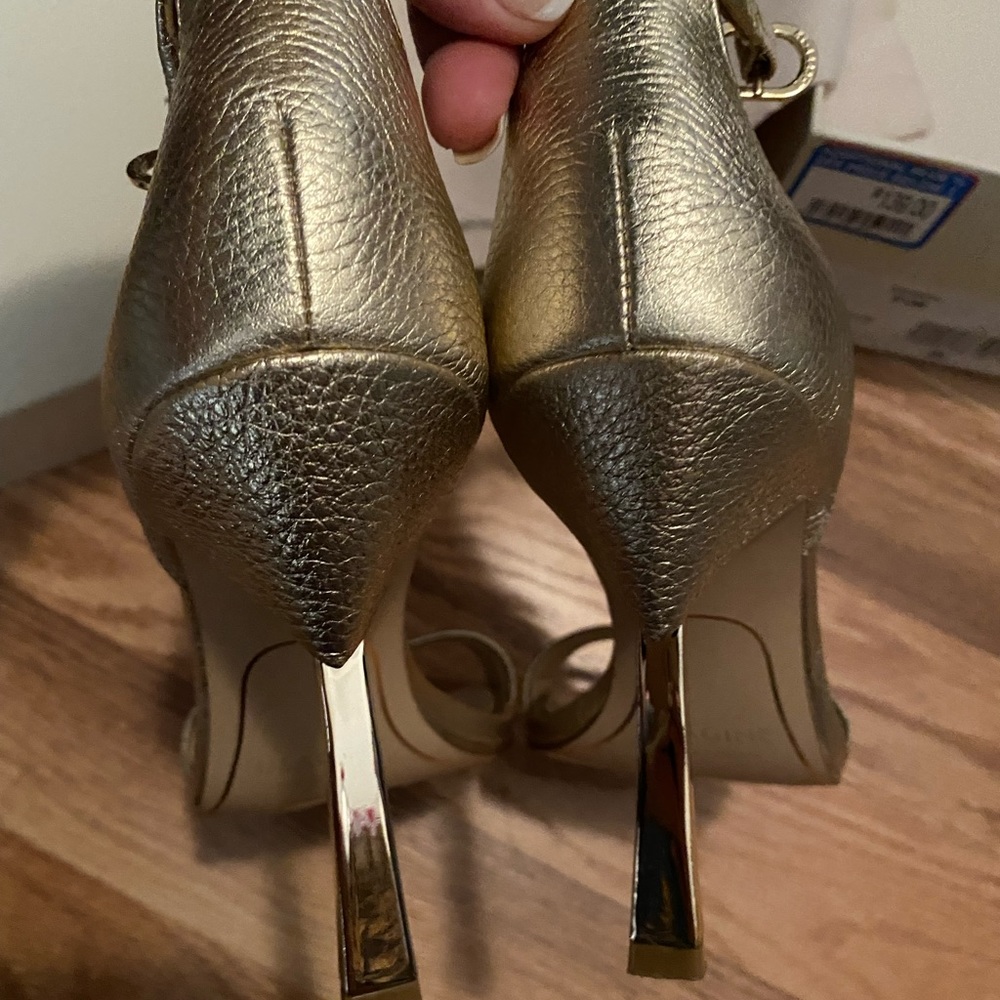 Vince Camuto gold high heel sandals